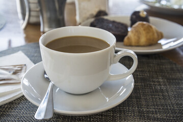 cappuccino in a white cup