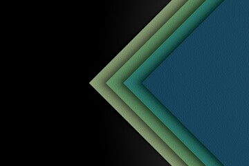 On a black background, colorful sheets of cardboard	