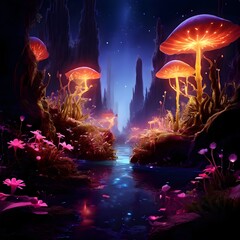 Naklejka premium landscape with a tale