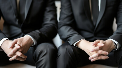 Obraz premium スーツ 下半身のクローズアップ