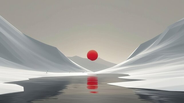 A minimalist low-poly illustration of a blue moon, against the backdrop of a dark sky, - Powered by Adobe