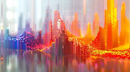 Visual representation of sector performance in the stock market, with fluctuations between growth and decline across different sectors.