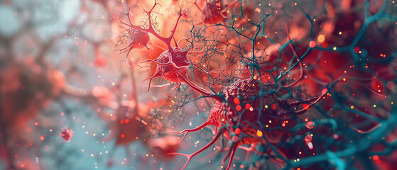 Abstract Neural Network with Glowing Synapses

