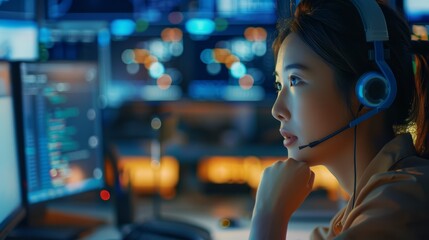 A dispatcher updating a digital log of incoming service requests and dispatching technicians accordingly