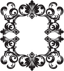 Floral element decorative frame vector art illustration 