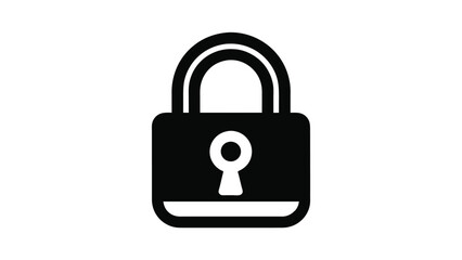 Basic Lock Symbol in Black and White