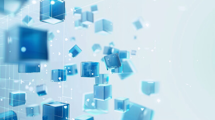 Obraz premium abstract background with blue cubes