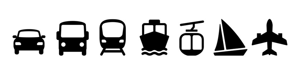 Transport icon set. Transportation icons. © DOBRYI VECHIR STUDYA