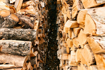 bundle of firewood logs stacked neatly for sale online marketplace