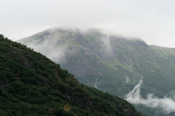 Mountain fog from Laerdal in Western Norway.