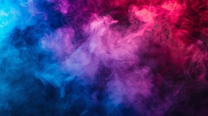Obraz premium Stunning images of smoke and fog contrasted with vivid reds, blues and purples. Bright and intense abstract backgrounds or wallpapers.