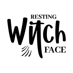 Resting Witch Face SVG