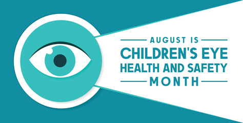 Children's Eye health and safety month is observed every year in August, it encourages parents to learn how to protect their child's eyesight.