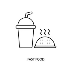 fast food concept line icon. Simple element illustration. fast food concept outline symbol design.