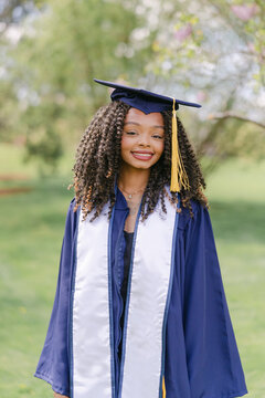 portrait of happy smiling college graduate 