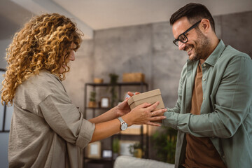 Girlfriend surprise his boyfriend with gift for birthday, anniversary