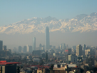 Air pollution over the Metropolitan Region, Santiago, Chile