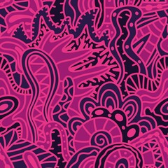 Abstract seamless paint spots doodle pattern for wrapping paper and fabrics