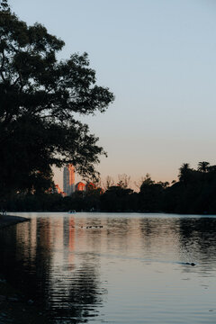 Lago de Regatas in Belgrano, Buenos Aires, Argentina 