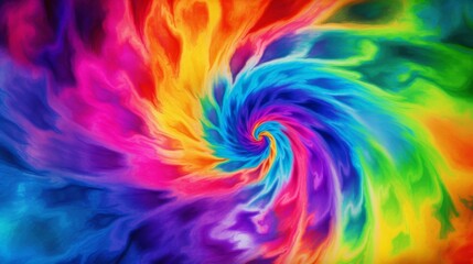 An entrancing and vivid swirl of colors merging into a hypnotic pattern, showcasing an abstract rainbow design that evokes a sense of wonder and joy.