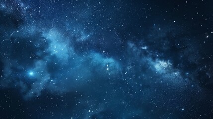 Fototapeta premium A breathtaking view of a night sky filled with countless stars, portraying the vast beauty and mystery of the cosmos, inviting viewers to transcend beyond the earthly realm.