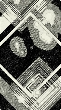 Many blocks hand draw animation vertical video