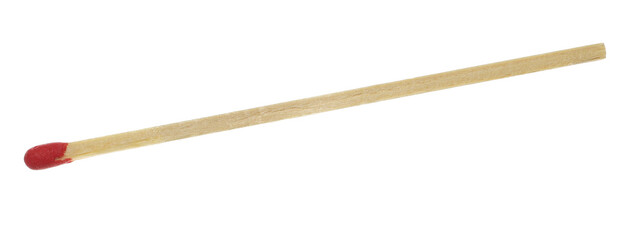 New matchstick isolated on white, clipping path