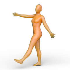 ポーズをとる女性　3DCGレンダリング