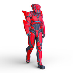 男性サイボーグ　3DCGレンダリング