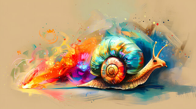 Escargot, pr&ecirc;t au d&eacute;marrage