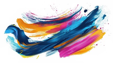 Vibrant Abstract Brush Strokes: Creative Innovation for Digital and Print Media