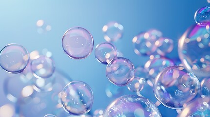 Playful Gradient Background with Transparent Bubbles for Contemporary Designs