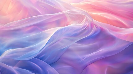 Fototapeta premium Soft, ethereal waves of pastel hues merging into a dreamy abstract landscape. 