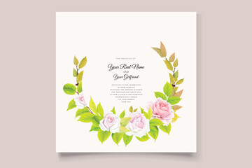 floral card with beautiful roses design