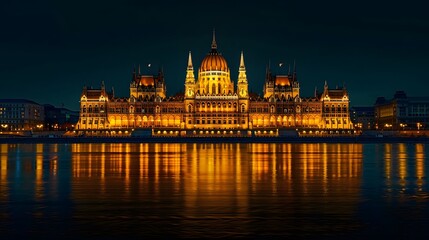 Fototapeta premium Night Parliament in Budapest