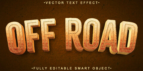 Orange Worn Off Road Vector Fully Editable Smart Object Text Effect © HUMA