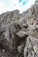 Rocks of a Mountain Summit in the Swiss Alps