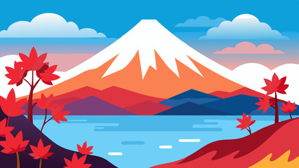 mountain landscape Vector illustration