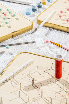 string art and painting.