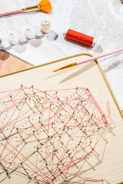 string art and painting.