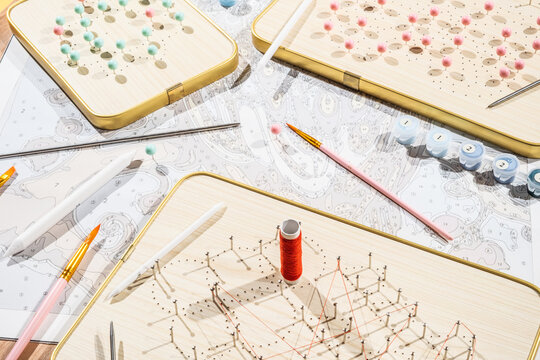 Curve stitch and painting