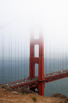 Foggy day at Golden Gate Bridge