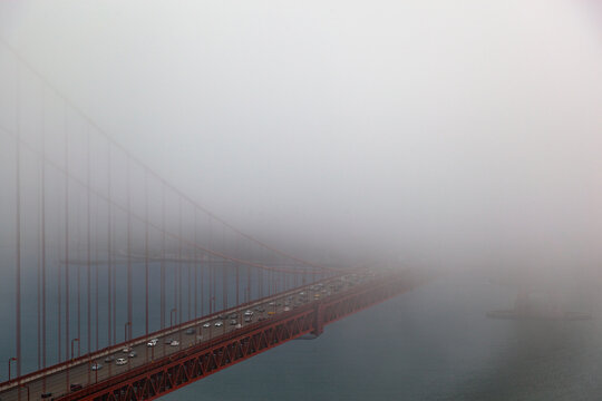 Foggy day at Golden Gate Bridge