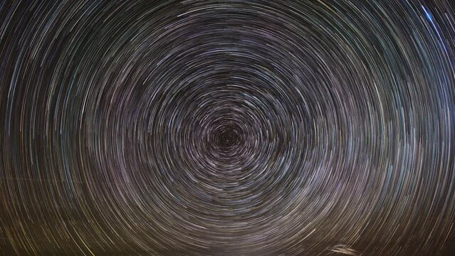 Star Trails circling around the North Star 