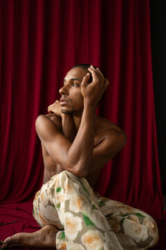 Queer model in studio