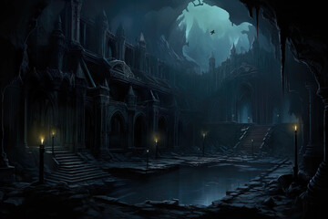 Crypt of Secrets: Ancient Shadows Awaken in Darkness Fantasy  wallpaper