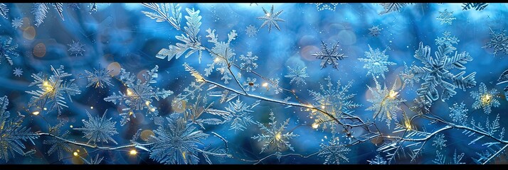 frosty branch with ice