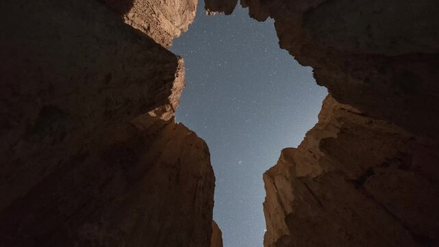 Cathedral Gorge Moon Caves at night