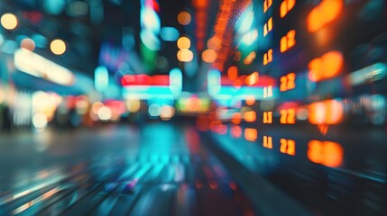 Dynamic Blurred Stock Exchange Trading Floor Abstract Background with Copy Space for Financial Market Concepts