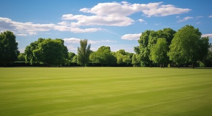 Fototapeta premium A field hockey field under the sun. 